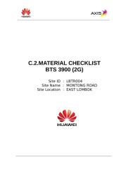 3.2 Material Checklist BTS 3900A (2G) LBTR004_MONTONG ROAD.doc
