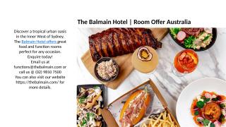 The Balmain Hotel  Room Offer Australia.pptx