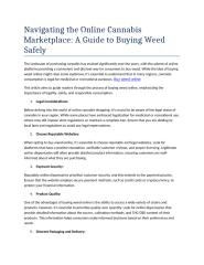 Navigating the Online Cannabis Marketplace A Guide to Buying Weed Safely.docx