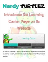 NerdyTurtlez.com Introduces the Learning Center Page on its Website.pdf