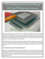 FRP Gratings Manufacturers Making GRP and FRP Materials In-House.pdf
